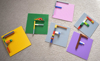 Lego Preschool Activity Letter F in Lego
