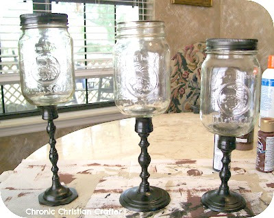 apothecary jars mason jars and candle holders