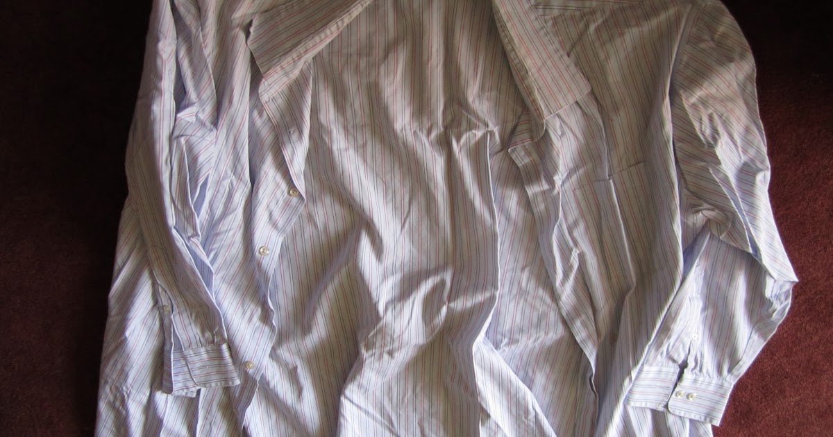 Busy Fingers: Apron from an old men's dress shirt, part 1
