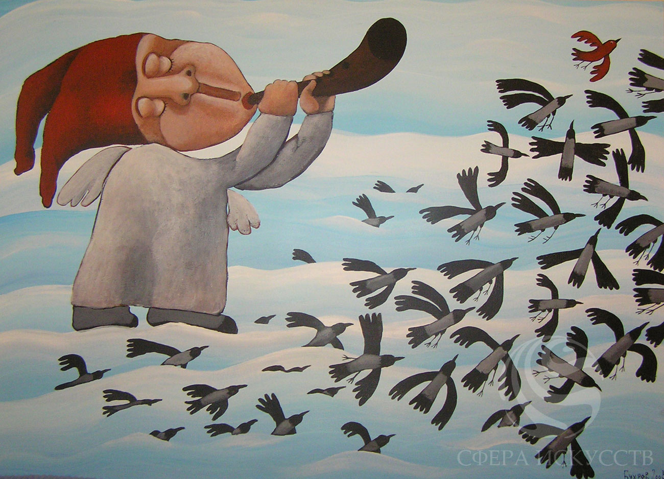 В чьих картинах наблюдается сплав сказочности и реализма примитивизма и гротеска