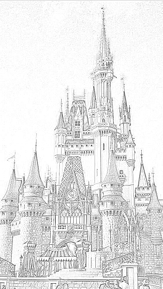 Easy Disney Castle Coloring Pages - Coloring Pages for Kids
