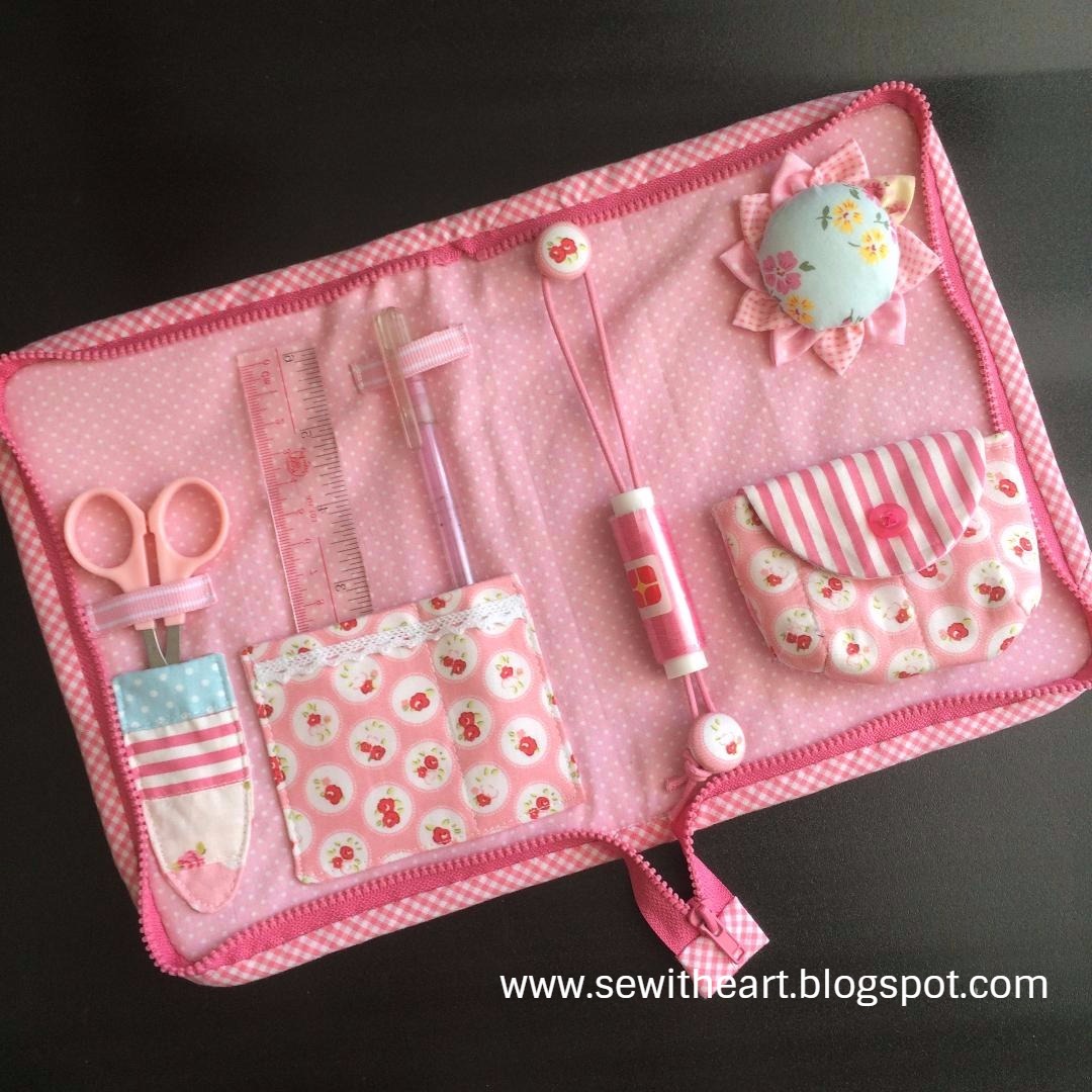 sew with heart Sewing Swap Sewing kit pouch