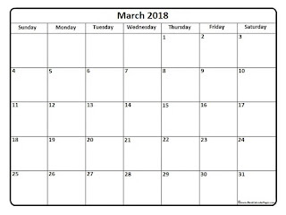 Free Printable Calendar March 2018