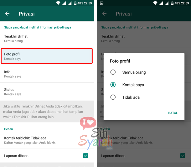 foto profil kontak whatsapp tidak muncul