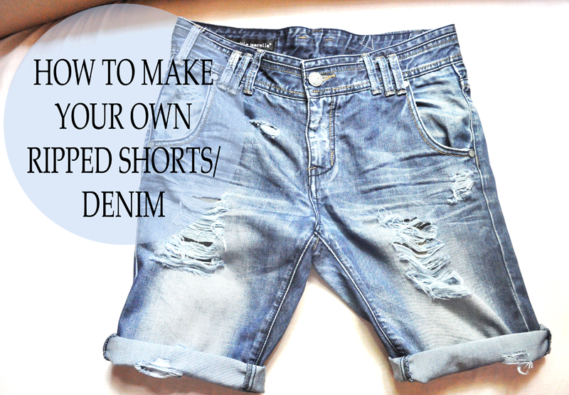 How To: Make Your Own Diy Ripped Shorts/Denim | Ryan Agustin