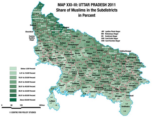 Centre for Policy Studies Religion Data of Census 2011 XXI UP and
