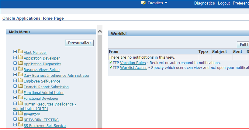 My Oracle Home...: How to add a link to Oracle applications 12.1 home ...