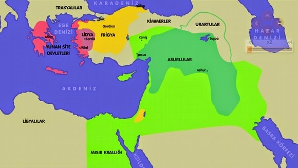 M.Ö.8.yy sonları Anadolu Uygarlıkları