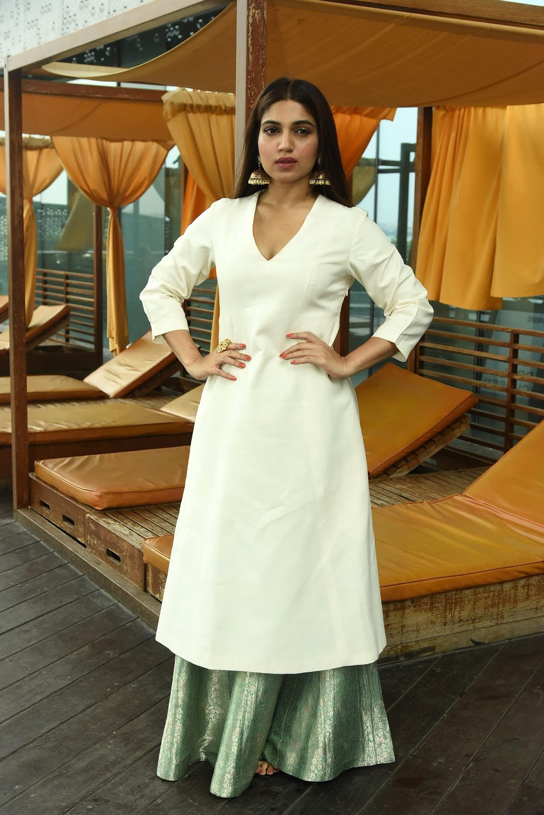 Bhumi Pednekar Looks Hot in White Dress At Film â€œShubh Mangal Savdhanâ€ Promotions in Mumbai