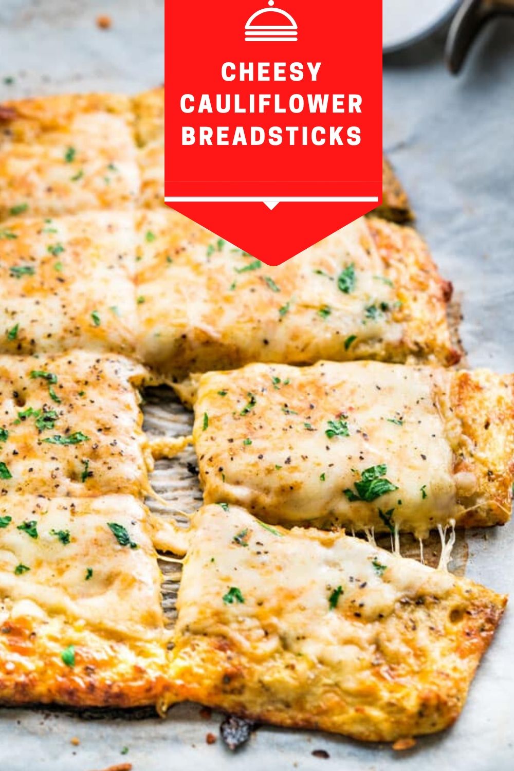 Cheesy Cauliflower Breadsticks