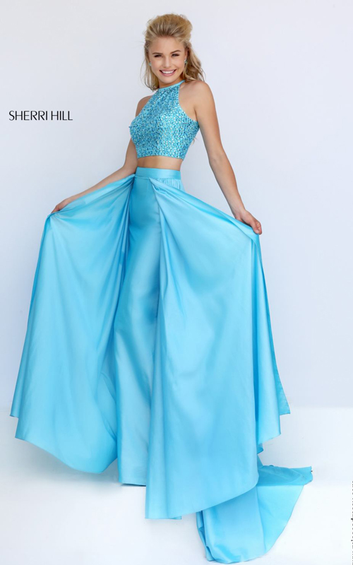 2016 Sexy Prom Gown: Sherri Hill Floor Length Two Piece Prom Dresses