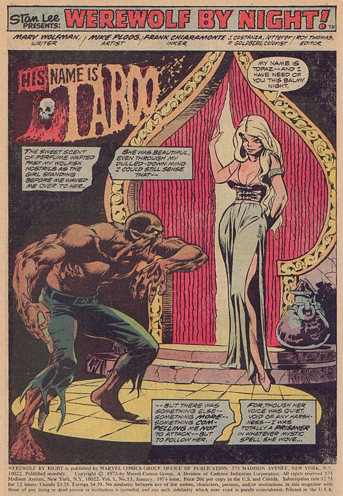 Read online Werewolf by Night (1972) comic -  Issue #13 - 2