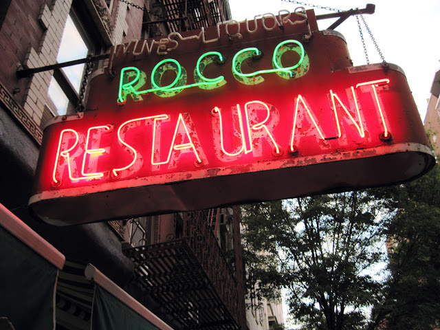 New York City Street Scene Rocco Restaurant Greenwich Village