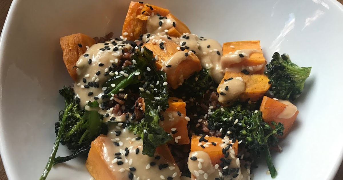LactoseFree Girl Miso Sweet Potato and Broccolini Bowl