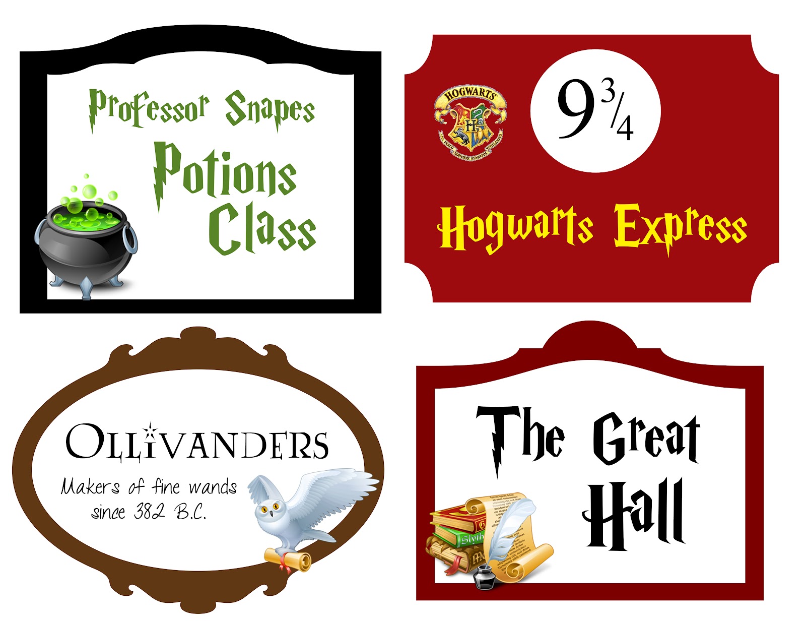 My Cotton Creations: Family Life: Harry Potter Party Free Printables