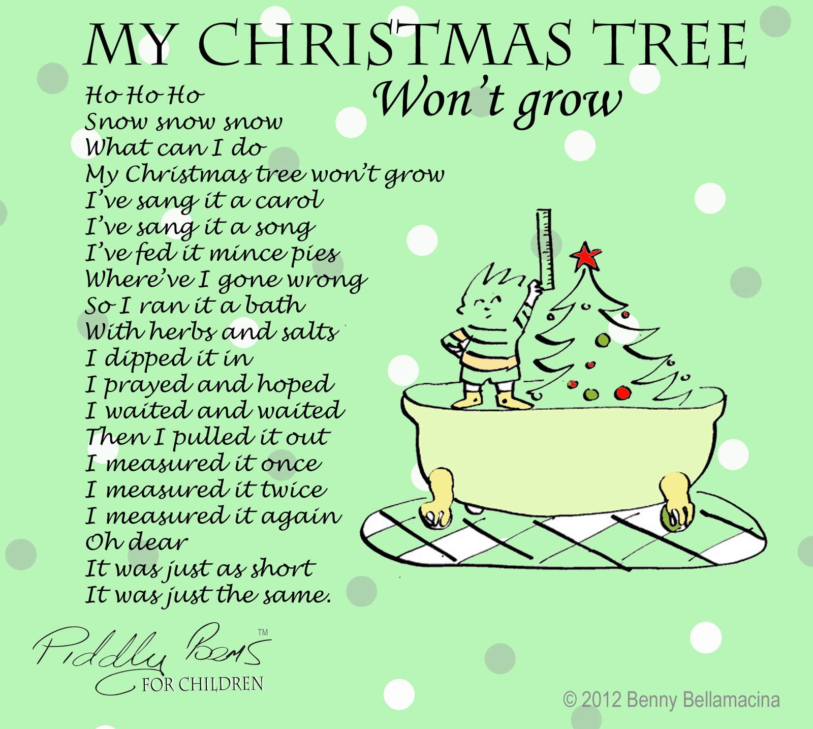 Piddly poems: My Christmas tree won't grow