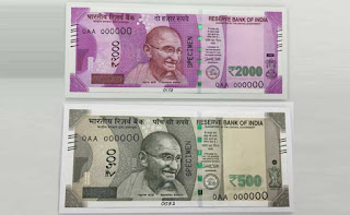 New 500 And 2,000 Rupee Notes India Indian currency 3