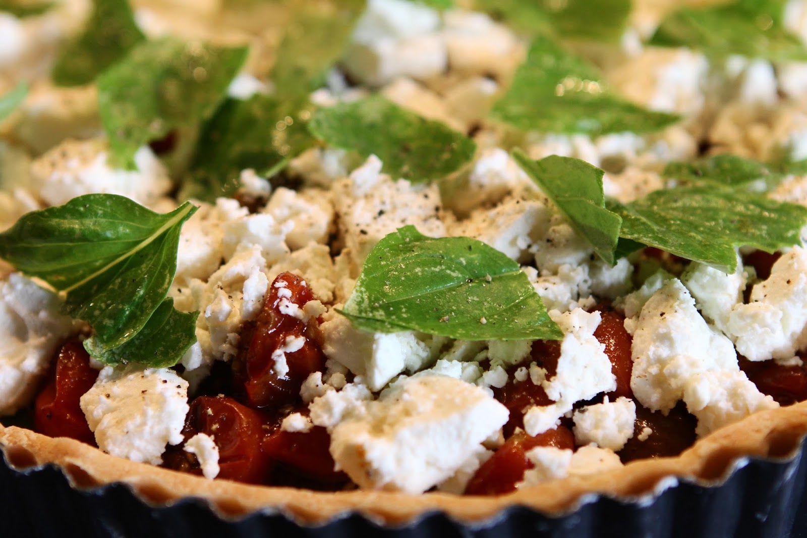 Gluten Free Alchemist Roast Tomato, Feta, Mozzarella, Spinach & Basil Tart