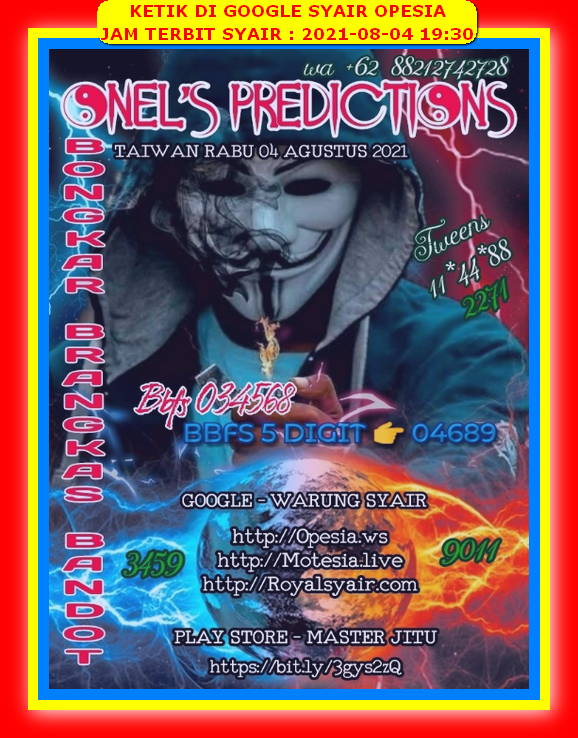 Syair Harian Hk 4 Agustus 2021 Kode Syair Sgp Hk Sd Motesia