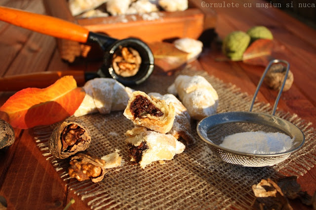 Cornulete cu magiun si nuca