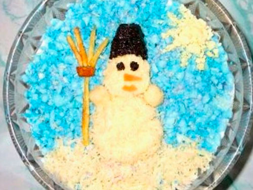 "Снеговики" - рецепты и оформление десертов, салатов, закусок и других новогодних блюд, http://prazdnichnymir.ru/