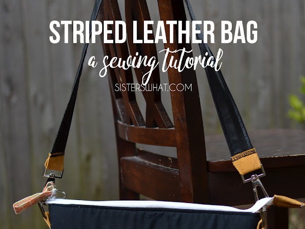 how to sew a Black and White Bag with Leather 