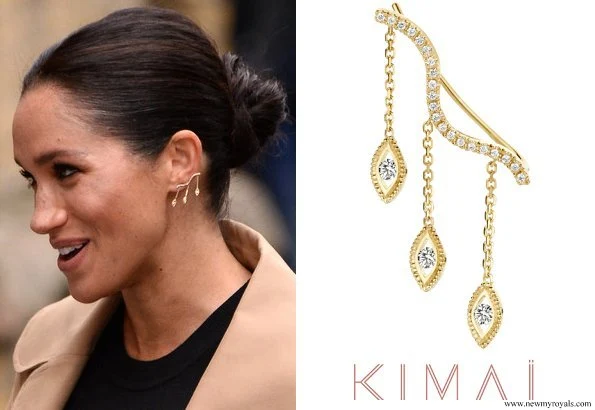 Meghan accessorised with Kimai Felicity earrings