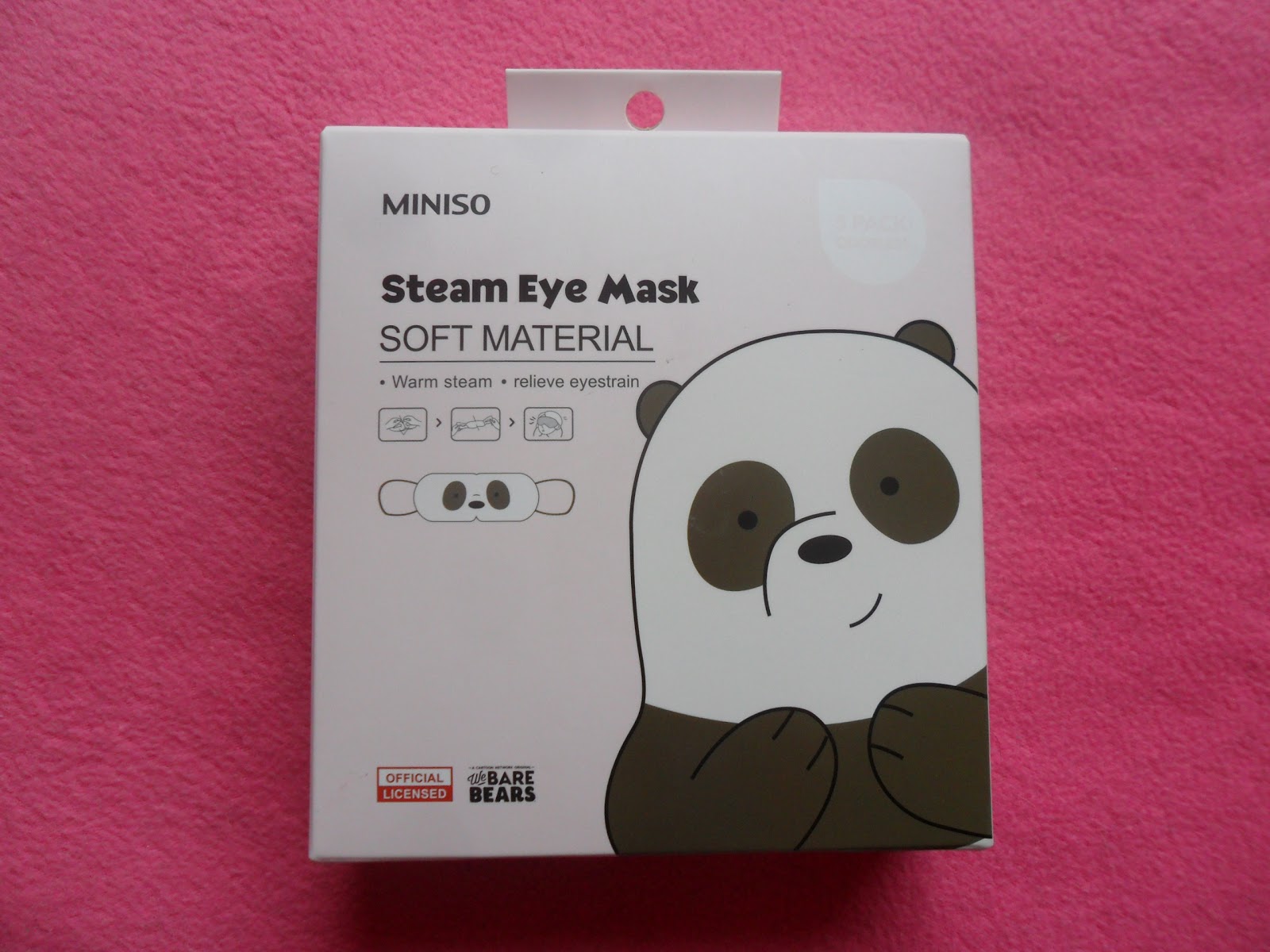 MINISO We Bare Bears Steam Eye Mask MonStar's little blog