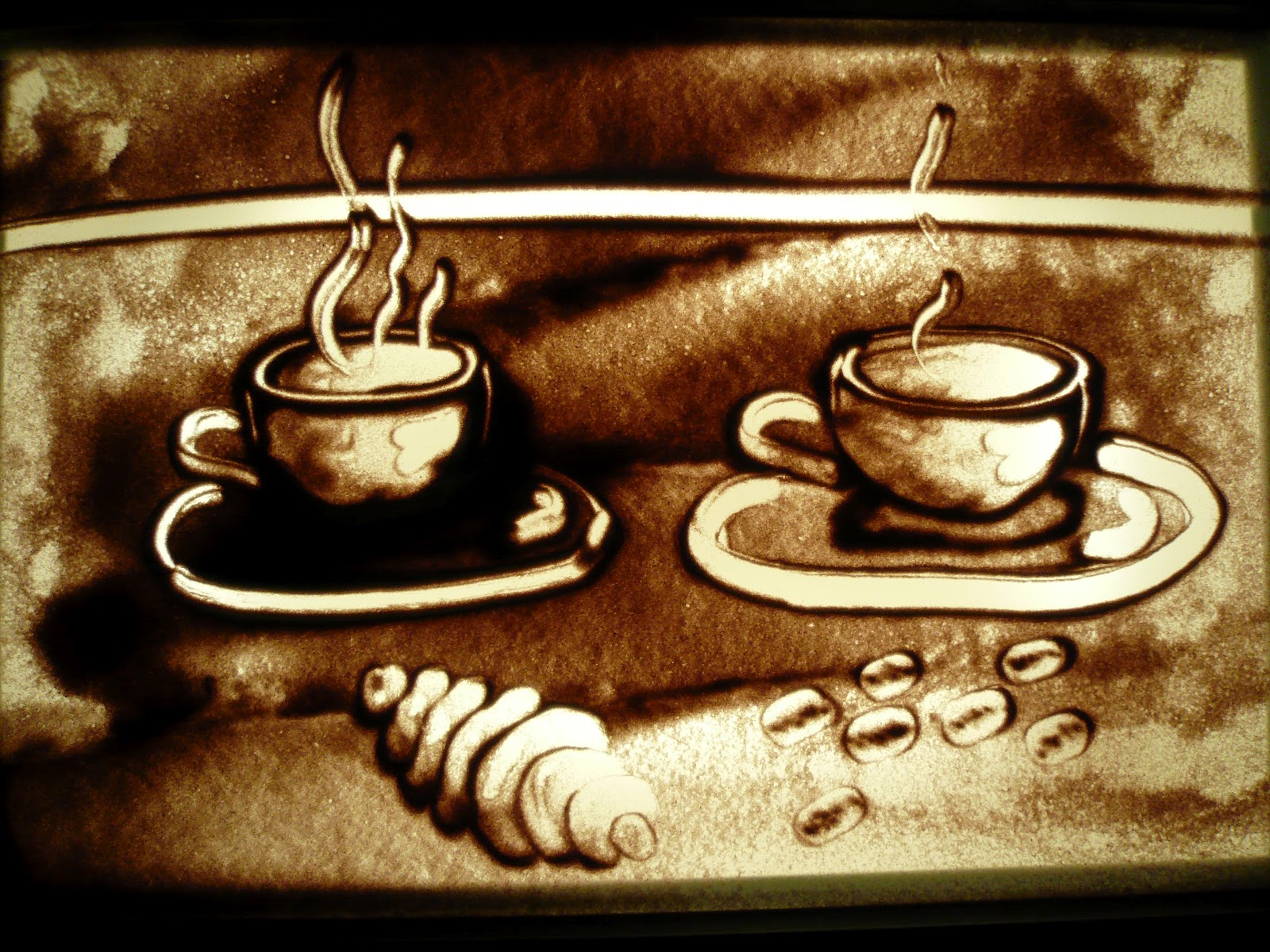 Песочные рисунки