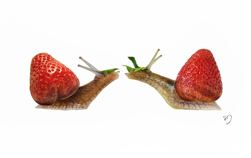 11-Snail-Strawberry-Sarah-DeRemer-You-Are-what-You-Eat-Photo-Manipulation-www-designstack-co