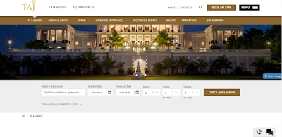 website of Taj Falaknuma Palace