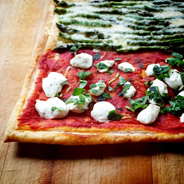 Martha Stewart Puff Pastry Tart Harissa and Goat Cheese, Asparagus and Gruyere, or Potato and Rosemary (Or All Three)