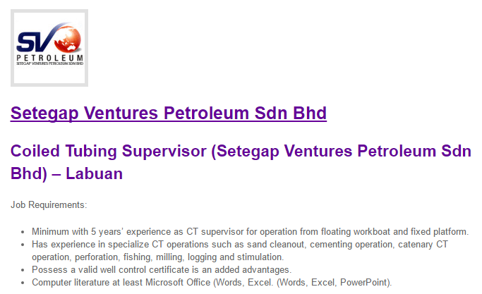 We Are Expanding Do Visit Setegap Ventures Petroleum Sdn Bhd Facebook