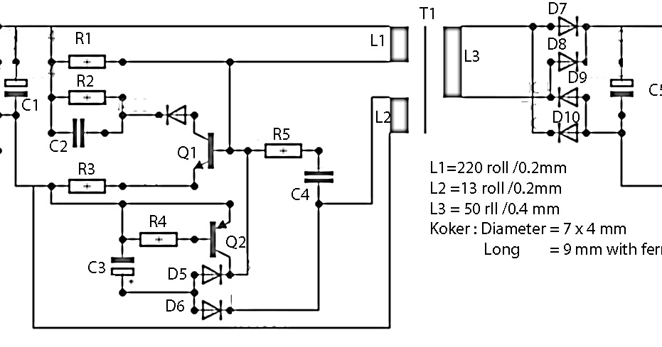 Skema Rangkaian Switching Power Supply | Gambar Rangkaian Elektronika
