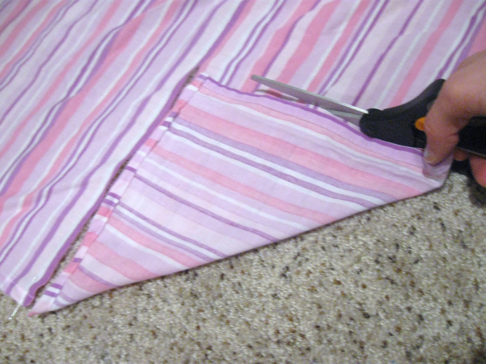 A Quiet Little Life Tutorial One Double (Full) Fitted Bed Sheet to Two Toddler Fitted Sheets
