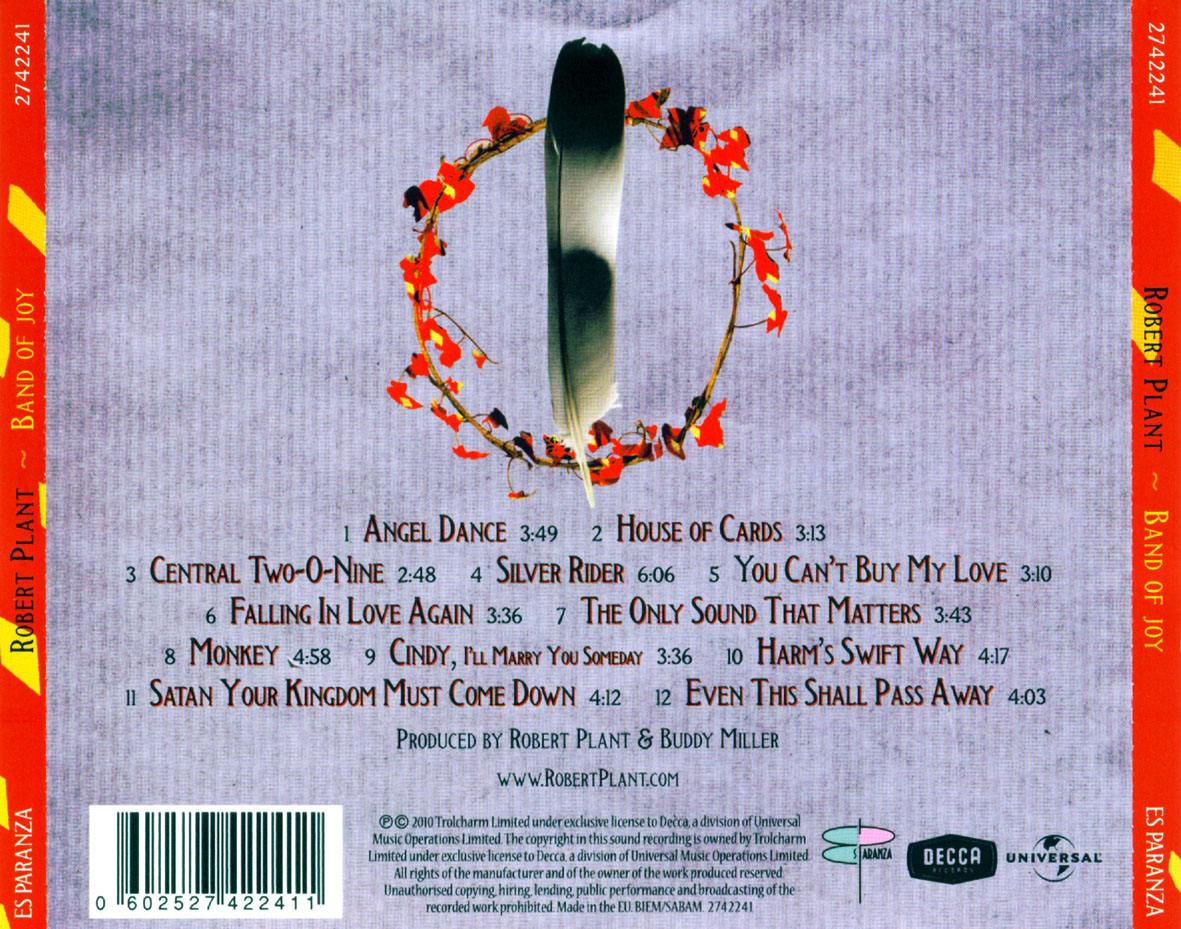 If the blog refuse to FLAC... Robert Plant Band of Joy 2010 FLAC