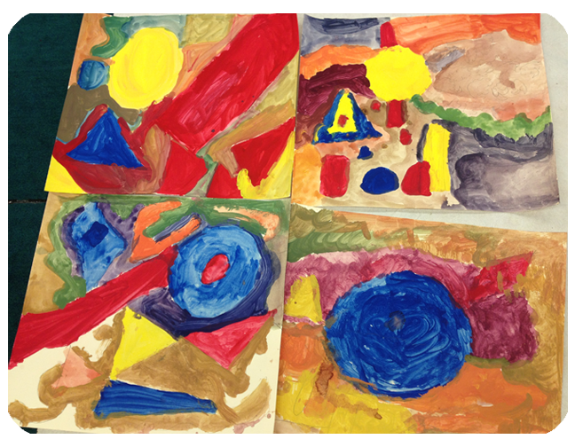 Coral vs. Salmon Color, Shape, & Line Designs