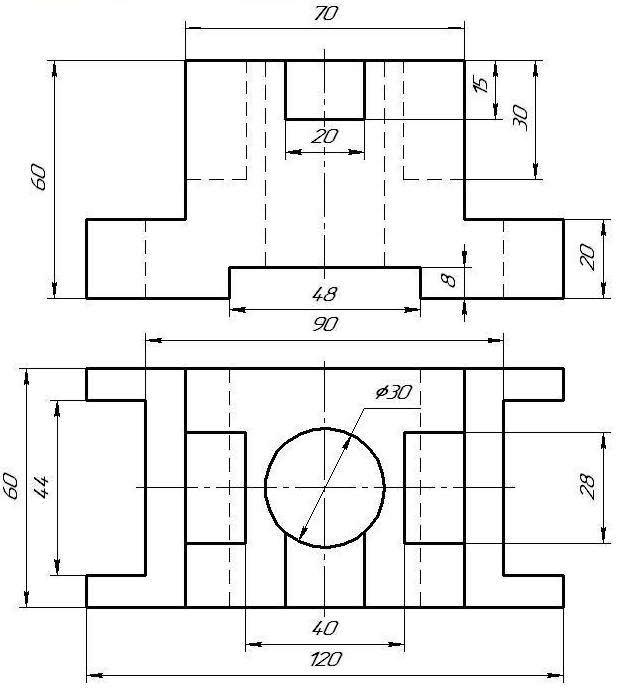 Легкие чертежи по черчению для начинающих