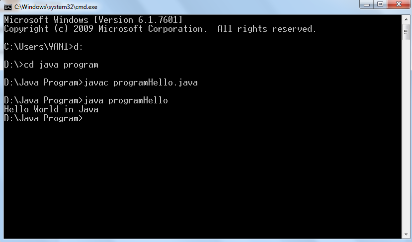 Belajar Java: Hello World Java di Command Prompt