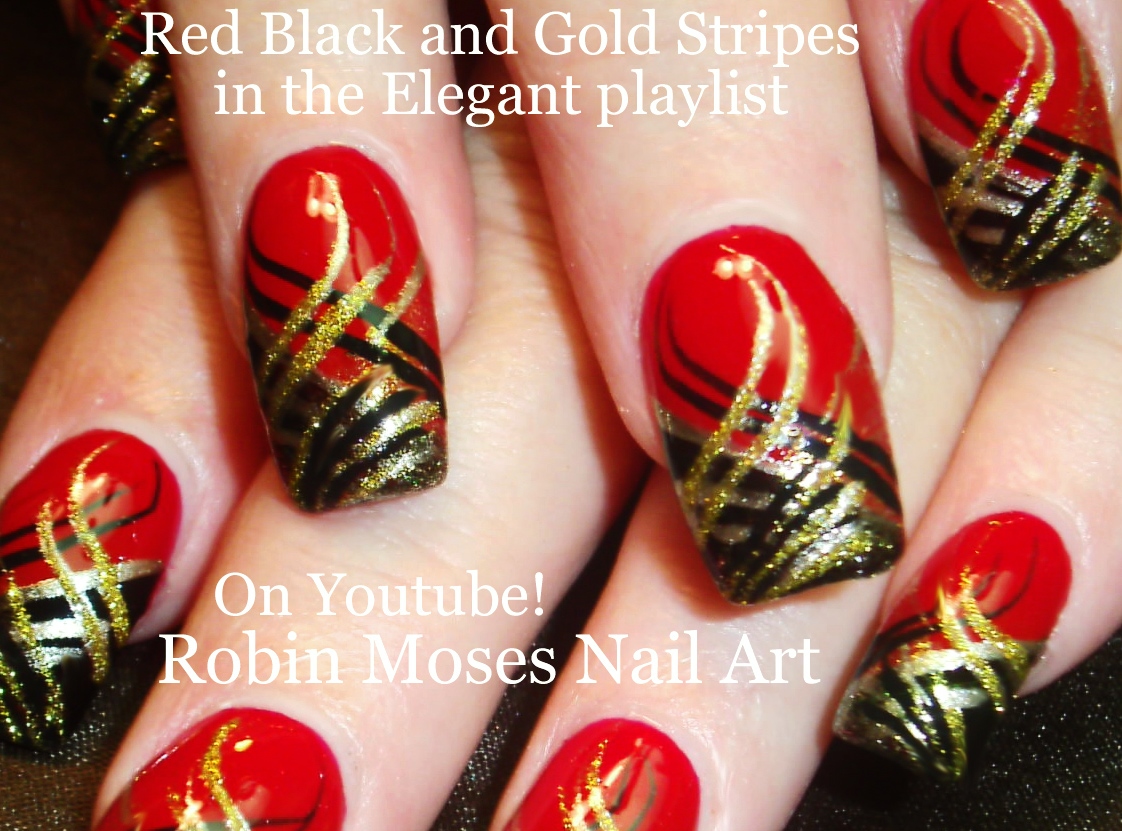 Red and Orange Glitter Nail Designs for Fall - wide 3