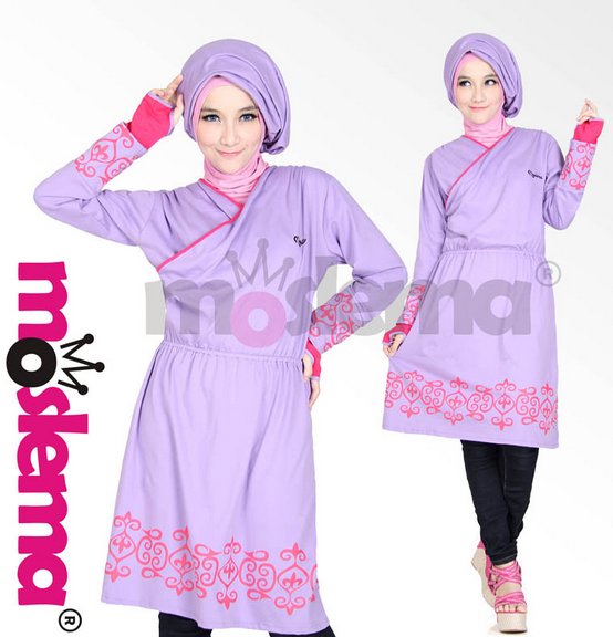 Model Baju  Muslim  Wanita  Bahan Kaos Terbaru 2021