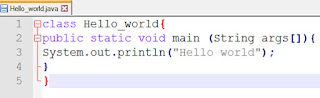 Java language Hello world program - Code for Java c