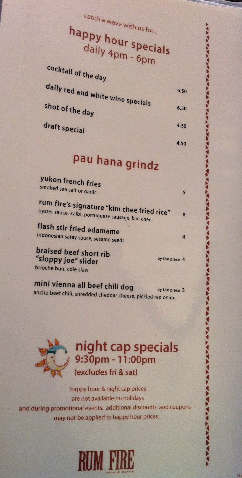 GREAT EATS HAWAII RUM FIRE SHERATON WAIKIKI HOTEL