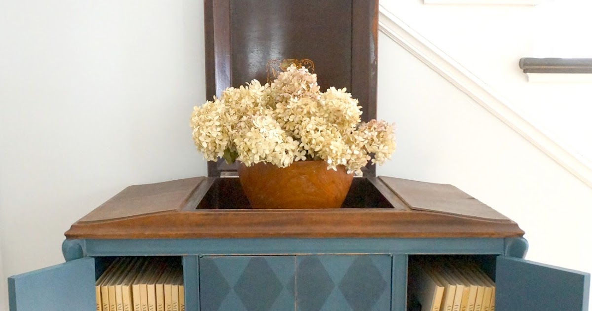 Kammy S Korner Victrola Cabinet Repurposed Blue Harlequin Victrola Cabinet Repurposed Blue