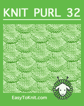 #Knit Scales stitch, Easy Knit Purl Pattern #easytoknit