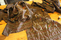 refashioning an old embroidered skirt