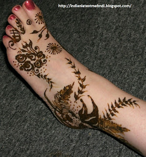 floral mehndi texture 2013 for feet and legs
