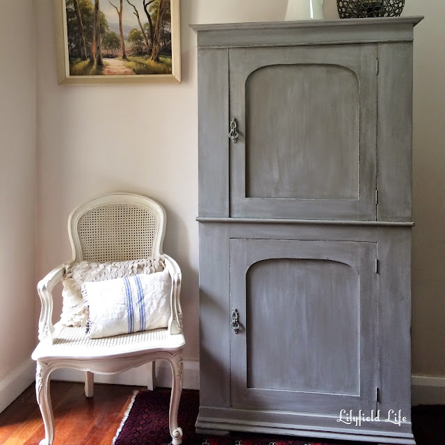 painted vintage linen press by Lilyfield Life