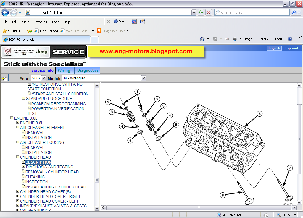 Chrysler, Dodge, Jeep Dealer Repair & Service Manual ~ Service & Spare