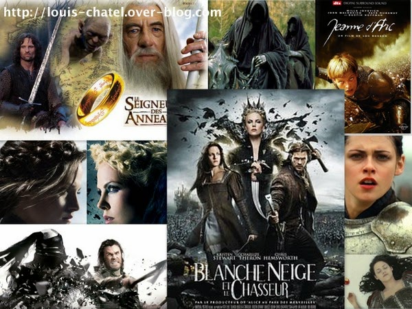 blanche neige et le chasseur Mosaïque avec des images du film blanche neige et le chasseur